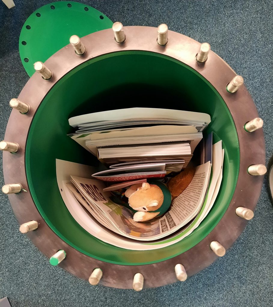 An image of the Stirling University time capsule sealed in March 2022.